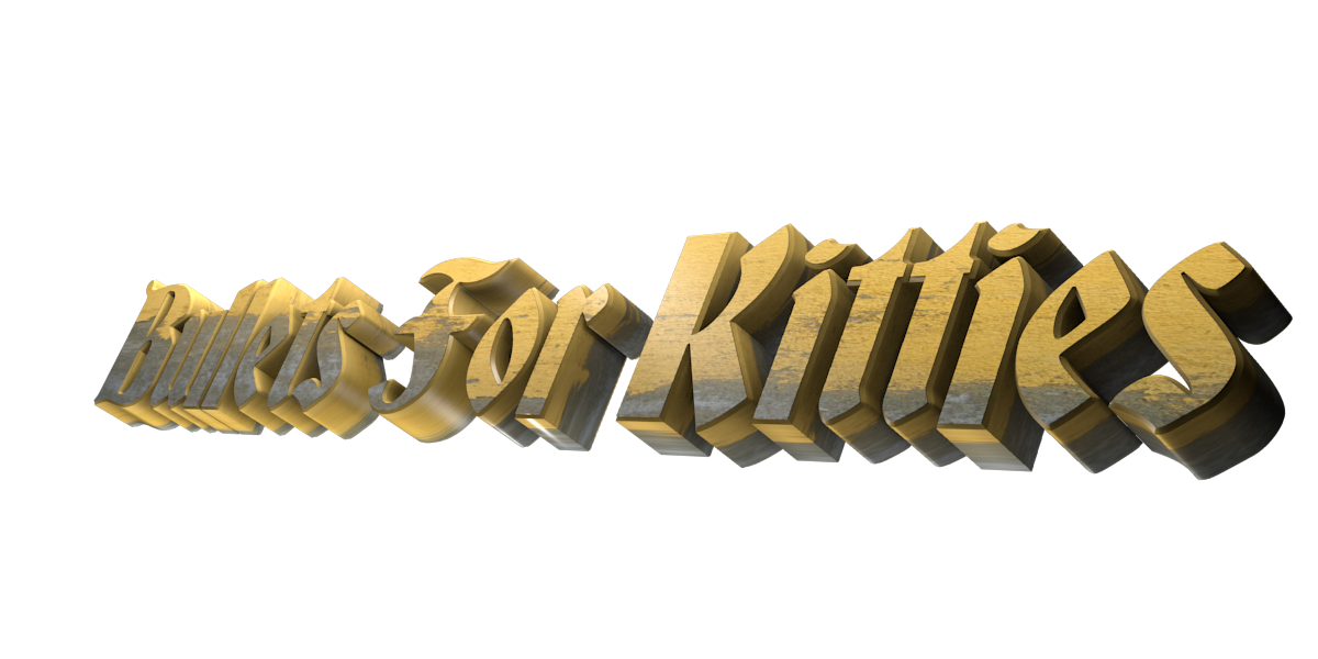 Gratis Billedredigeringsprogram Online - Lav 3D Text - Bullets For Kitties