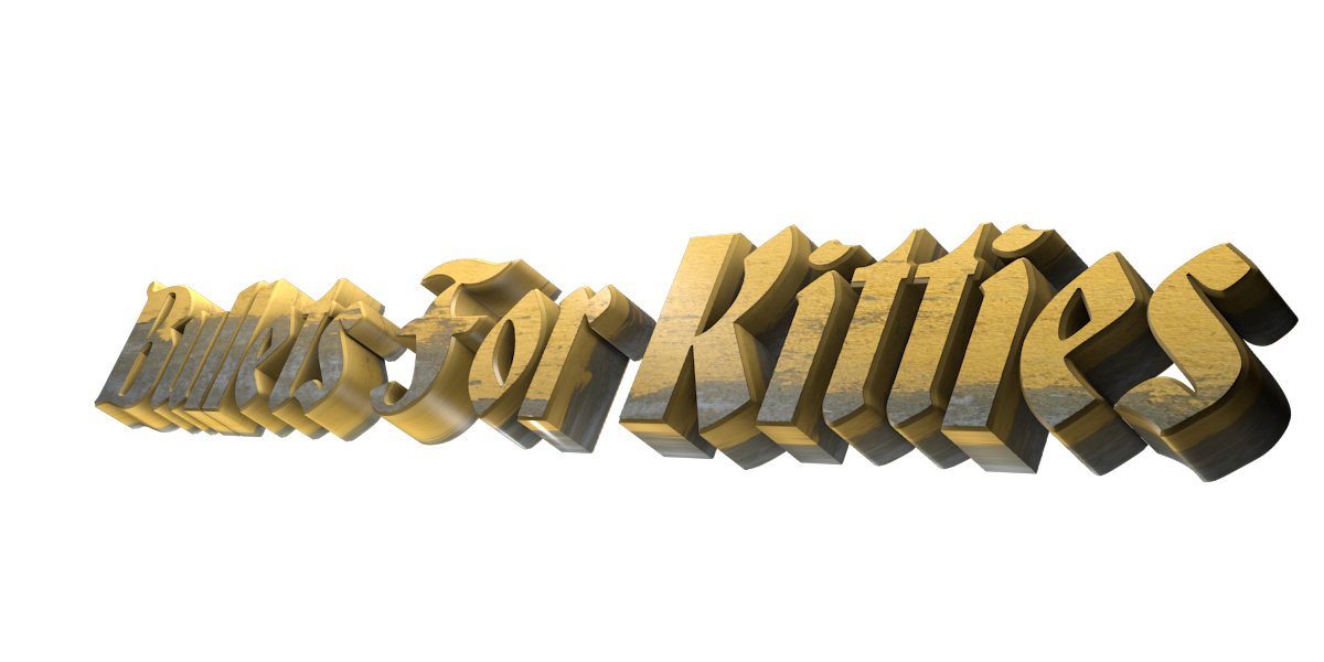 Editor de Imagem Online e Gratis - Criar Texto 3D - Bullets For Kitties