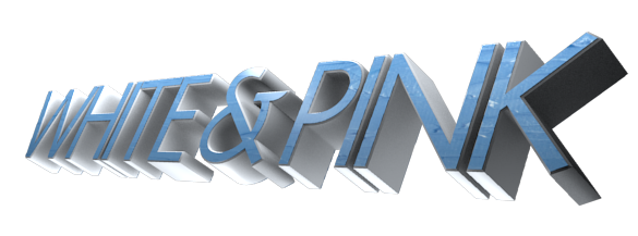 Lav 3D Text Logo - Gratis Billed Editor Online - WHITE & PINK 